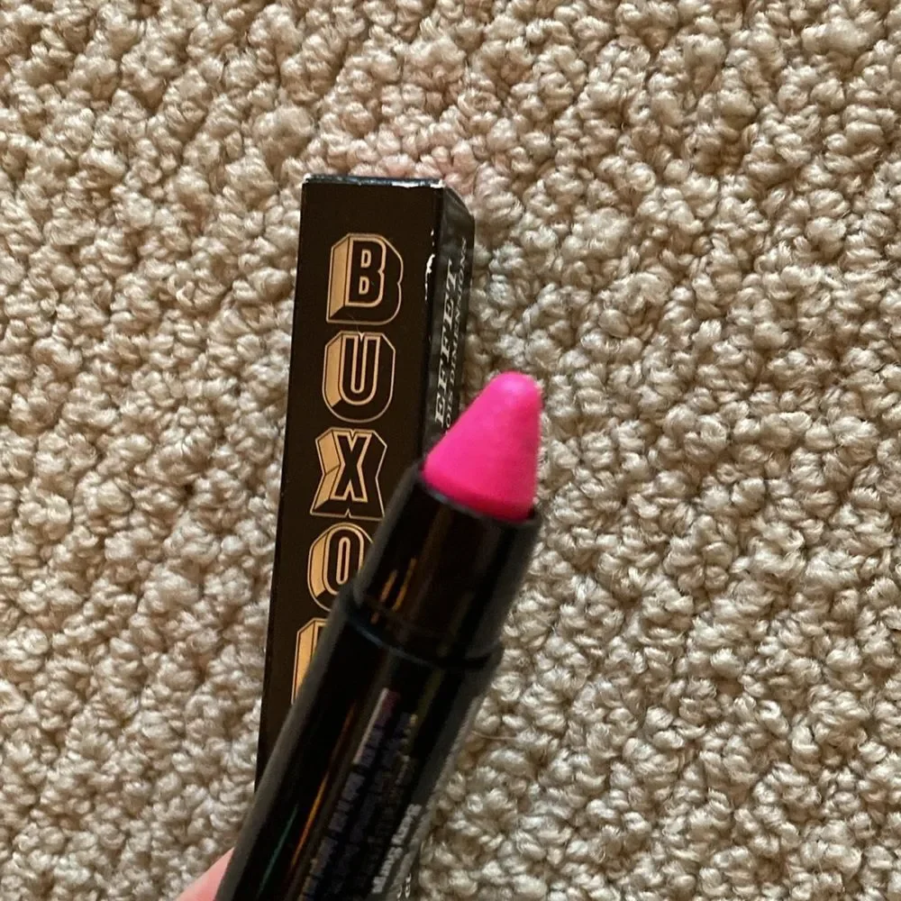 NEW Buxom Shimmer Shock Lip Stick Sexy Surge Glitter Hot Pink Swatched NIB